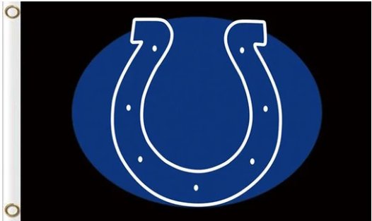 Indianapolis Colts Black Helmet Logo Flag 3X5 Ft Polyester Banner USA 90x150cm