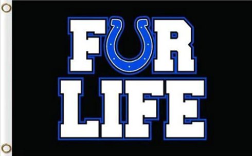 Indianapolis Colts FOR LIFE Flag 3X5 Ft Polyester Banner USA 90x150cm