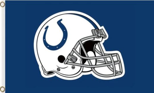 Indianapolis Colts Helmet Logo Flag 3X5 Ft Polyester Banner USA 90x150cm