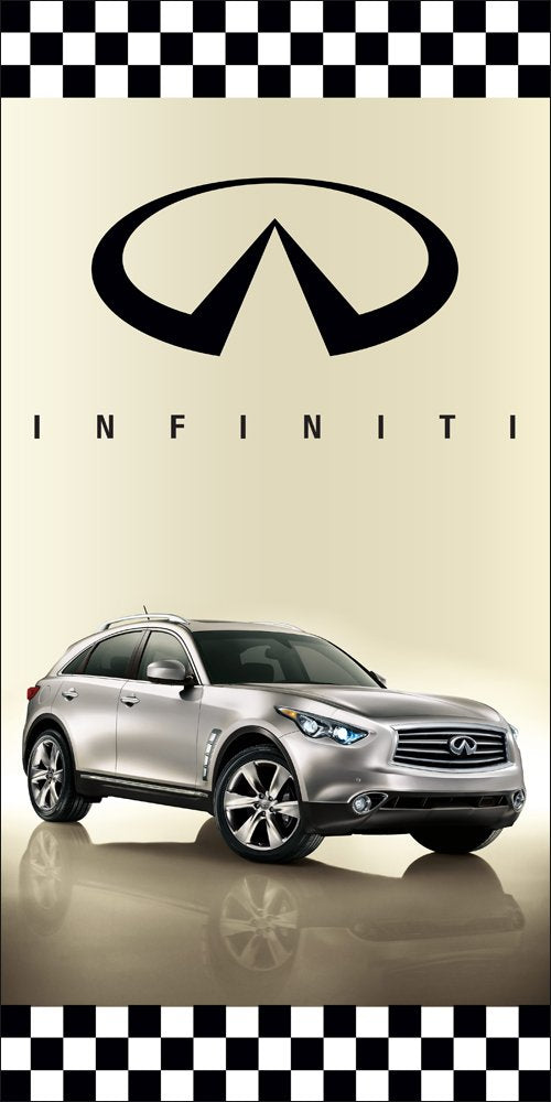 Infiniti Car Racing Flag Vertical 3X5 Ft Polyester Banner USA 90x150cm