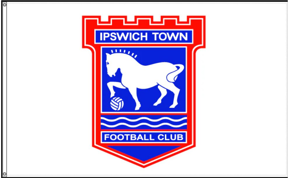 Ipswich Town Football Club White Flag 3x5ft Banner Polyester
