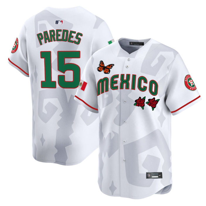 Isaac Paredes Jersey #15 Mexican Heritage 2025 Sentrock Vapor Limited Stitched White