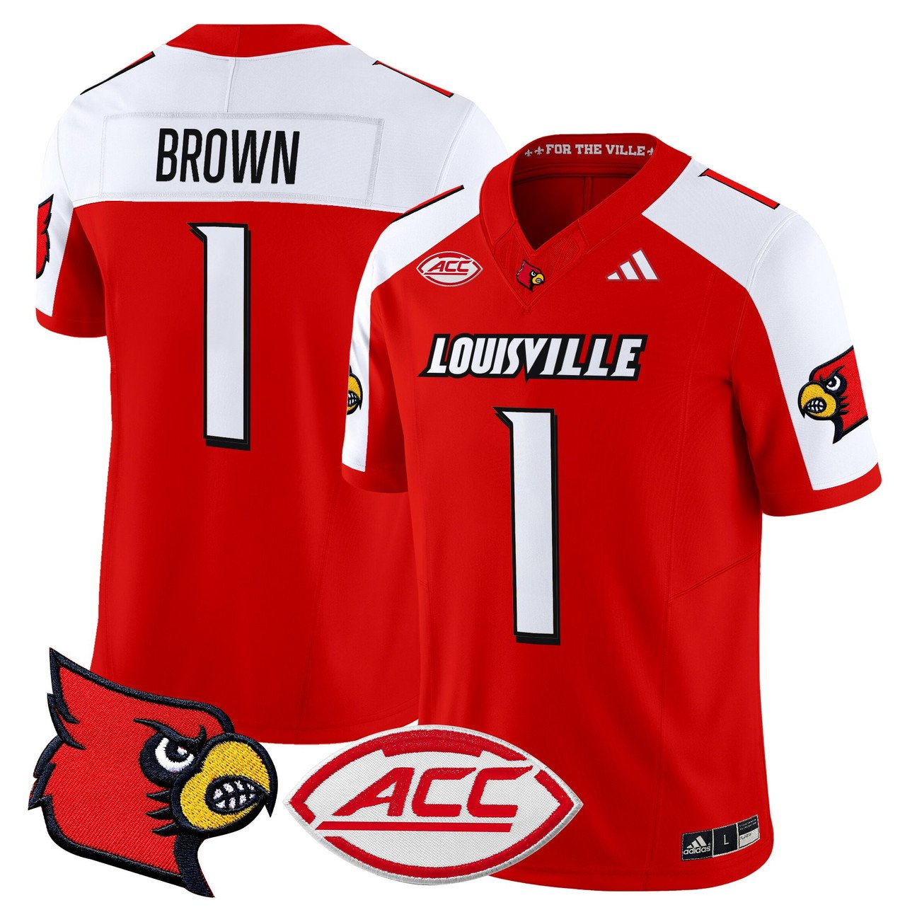 Isaac Brown Jersey #1 Louisville Cardinals 2025 Vapor Limited Stitched