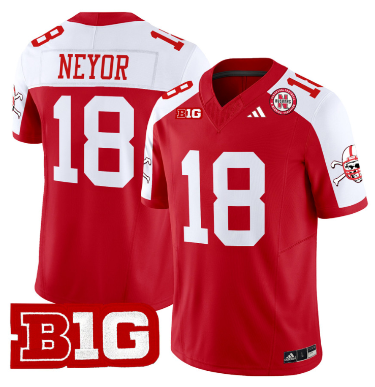 Isaiah Neyor Jersey #18 Nebraska Cornhuskers 2024 Vapor V2 Football Red Alternate