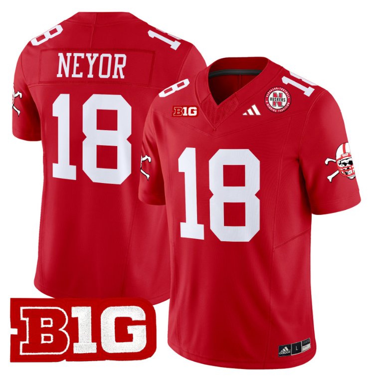 Isaiah Neyor Jersey #18 Nebraska Cornhuskers 2024 Vapor V2 Football Red