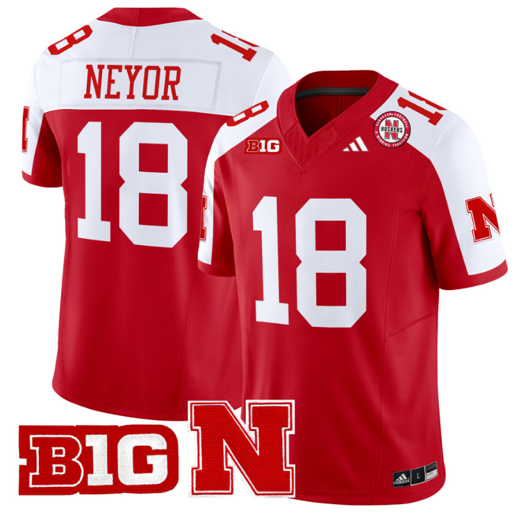 Isaiah Neyor Jersey #18 Nebraska Cornhuskers Vapor Limited Football Scarlet Alternate