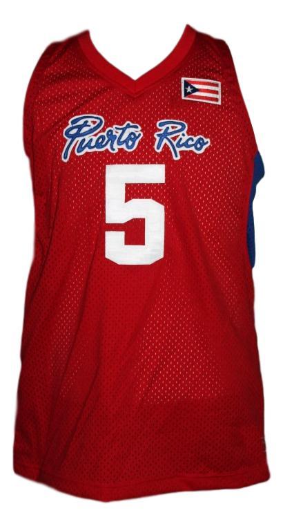 J.J.Barea Jersey #5 Puerto Rico Custom Basketball Red