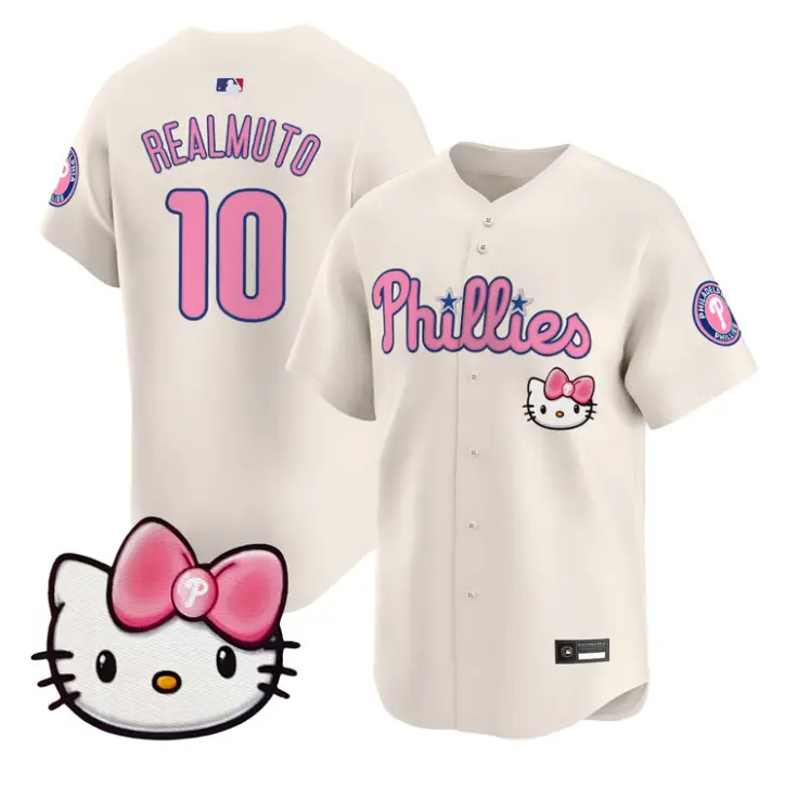 J.T.Realmuto Jersey #10 Philadelphia Phillies Hello Kitty Stitched