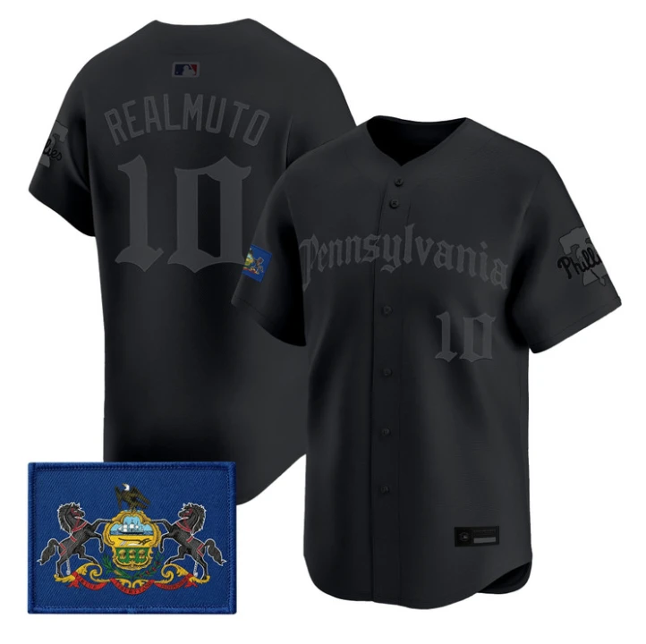 J.T.Realmuto Jersey #10 Phillies Pennsylvania Gothic Edition Stitched