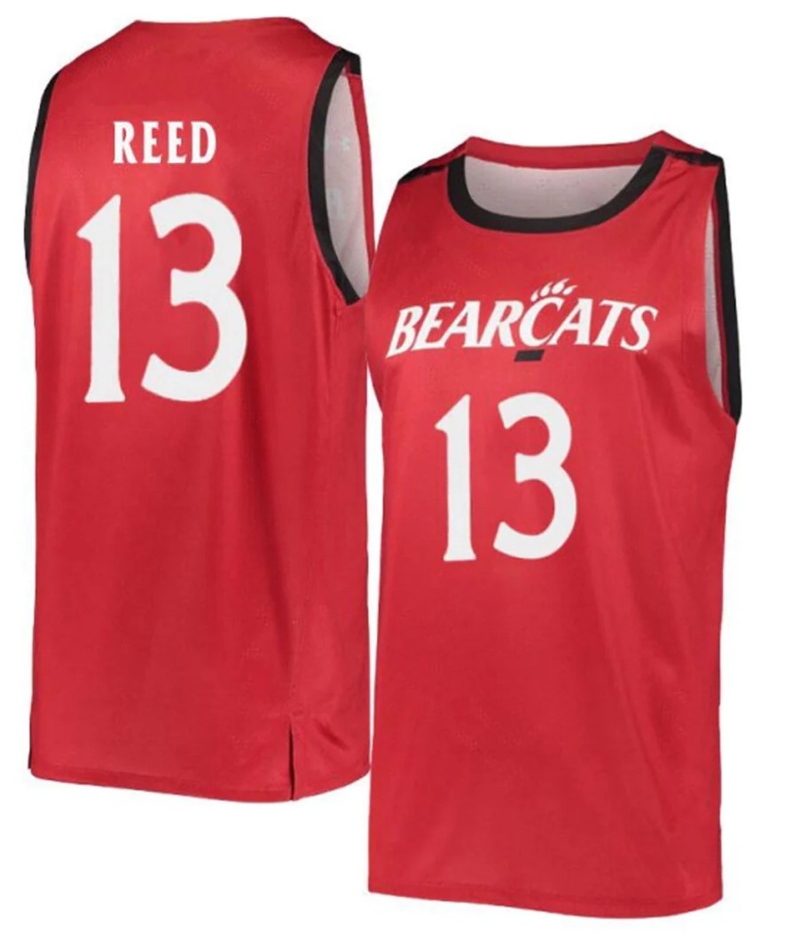 Josh Reed Jersey Cincinnati Bearcats College Basketball Red #13