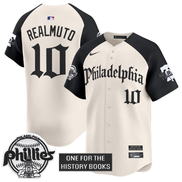 J.T.Realmuto Jersey #10 Phillies Retro Newspaper Edition Vapor Premier Limited Stitched Alternate