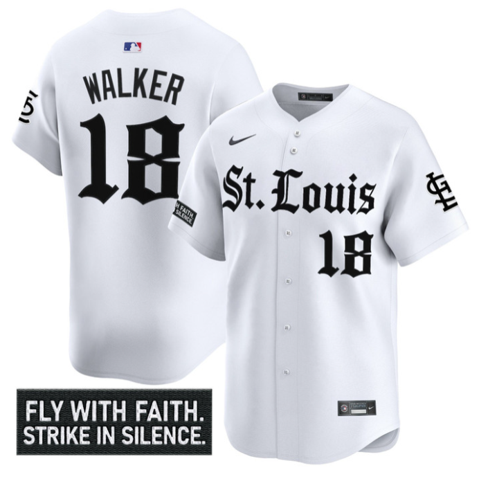 Jordan Walker Jersey #18 St. Louis Cardinals Gothic Legacy Edition Vapor Stitched White