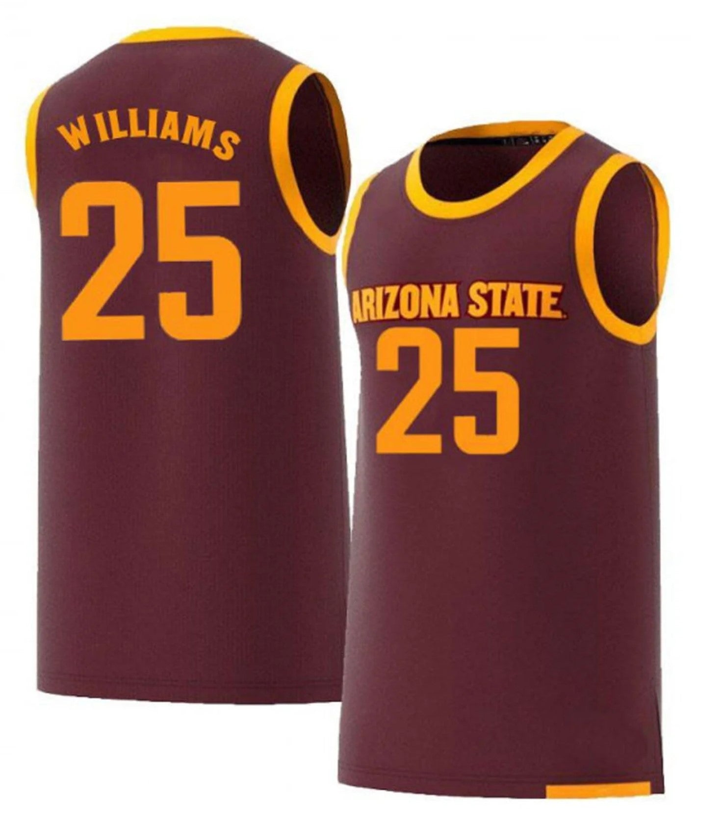 Jordan Williams Jersey Arizona State Sun Devils College Basketball #25