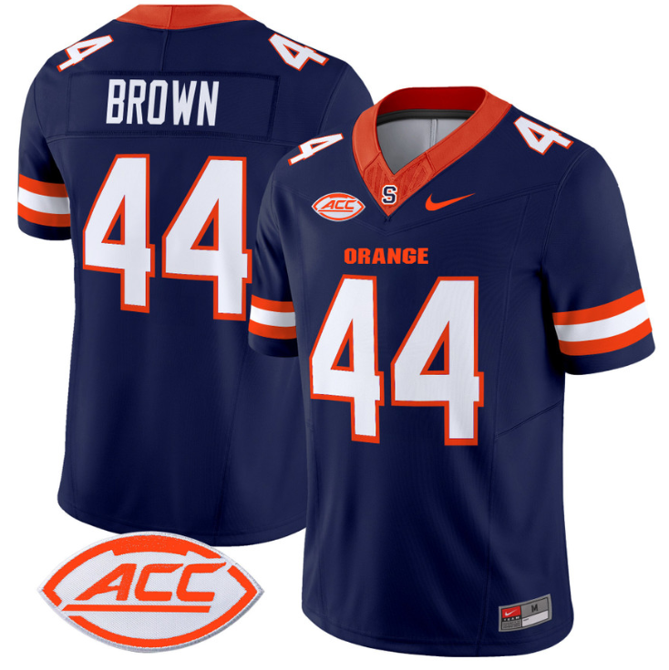 Jim Brown Jersey #44 Syracuse Orange Vapor Limited College Football Navy