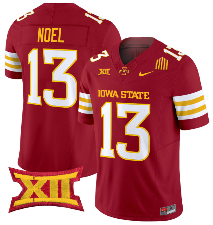 Jaylin Noel Jersey #13 Iowa State Cyclones Vapor Limited College Football Stitched Cardinal