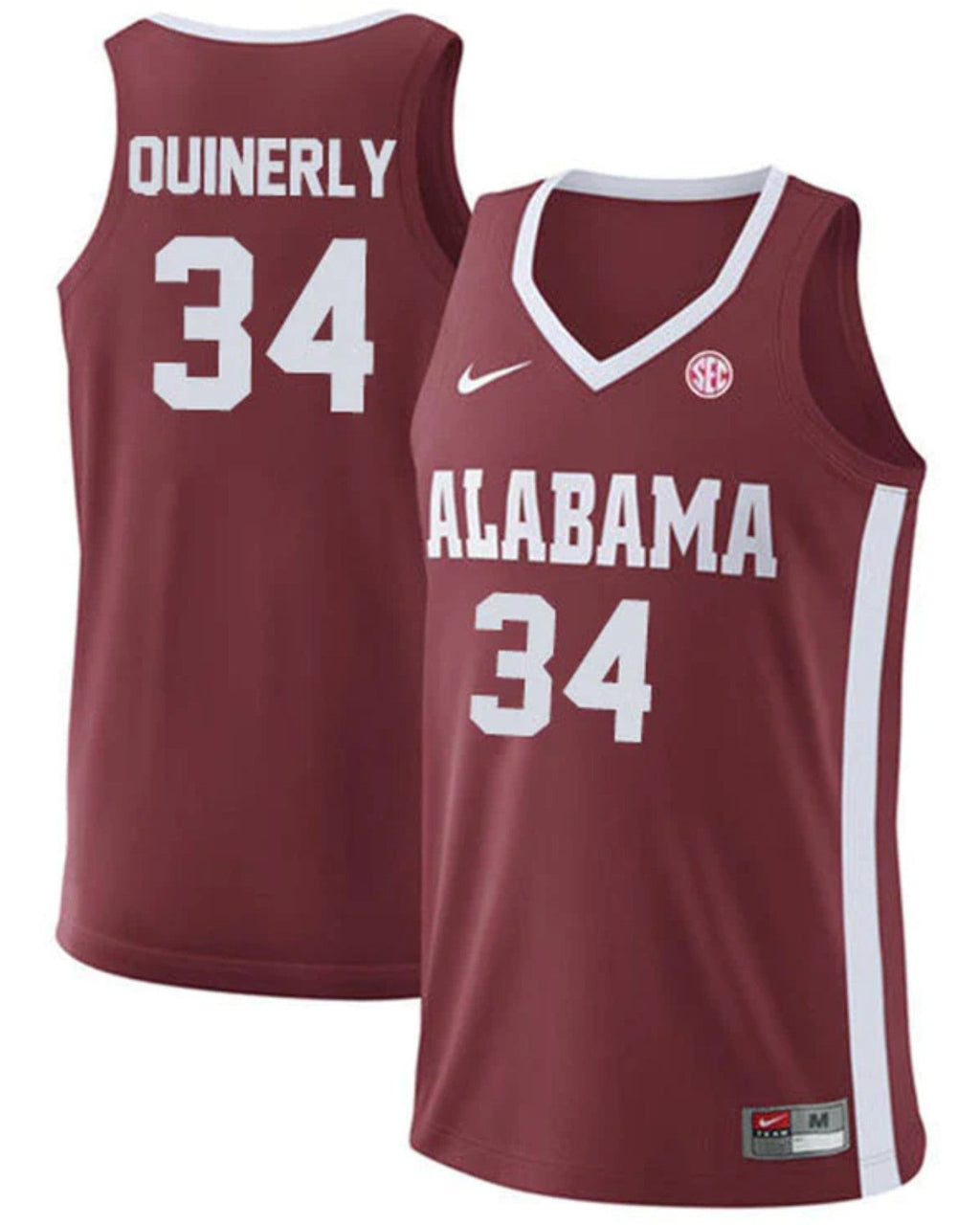 Jaden Quinerly Jersey Alabama Crimson Tide College Basketball Replica Crimson #34