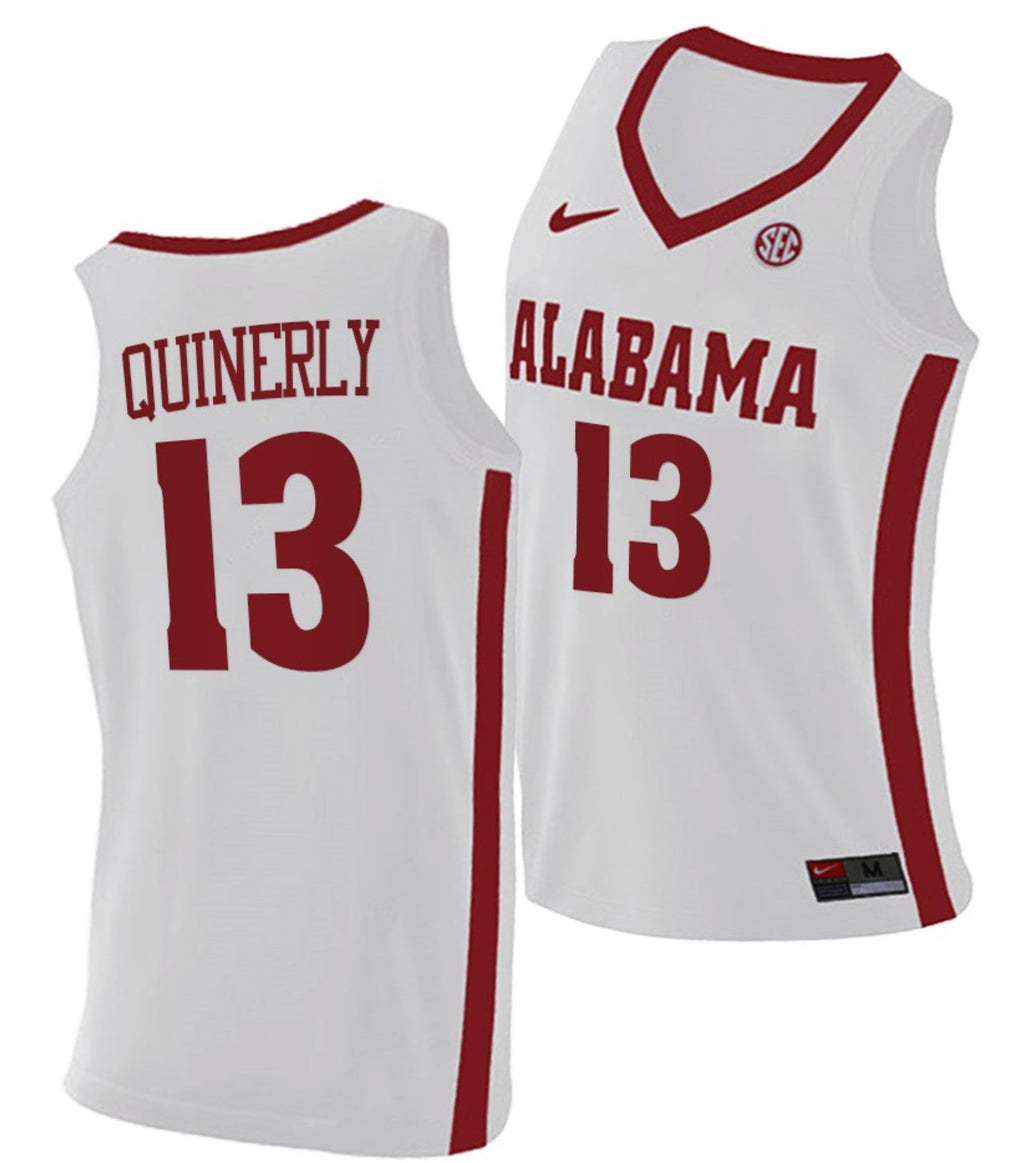 Jahvon Quinerly Jersey Alabama Crimson Tide College Basketball Replica White #13