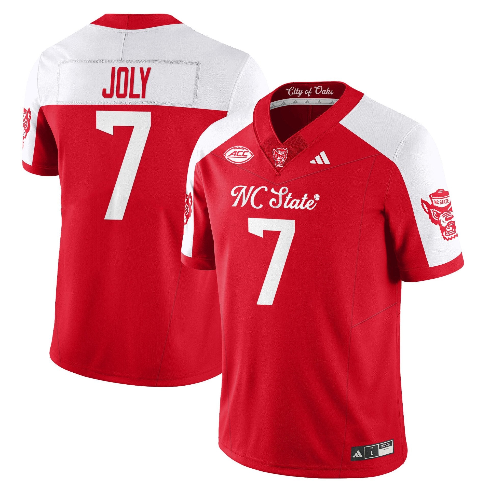 Justin Joly Jersey #7 State Wolfpack City of Oaks Vapor Limited Stitched Red Alter