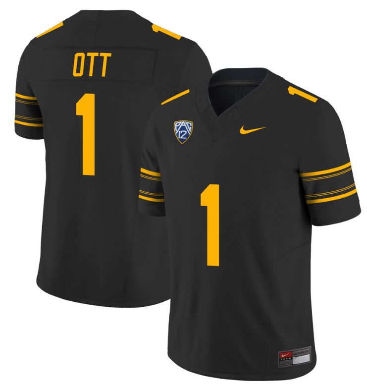 Jaydn Ott Jersey #1 California Golden Bears Vapor Limited Stitched Black