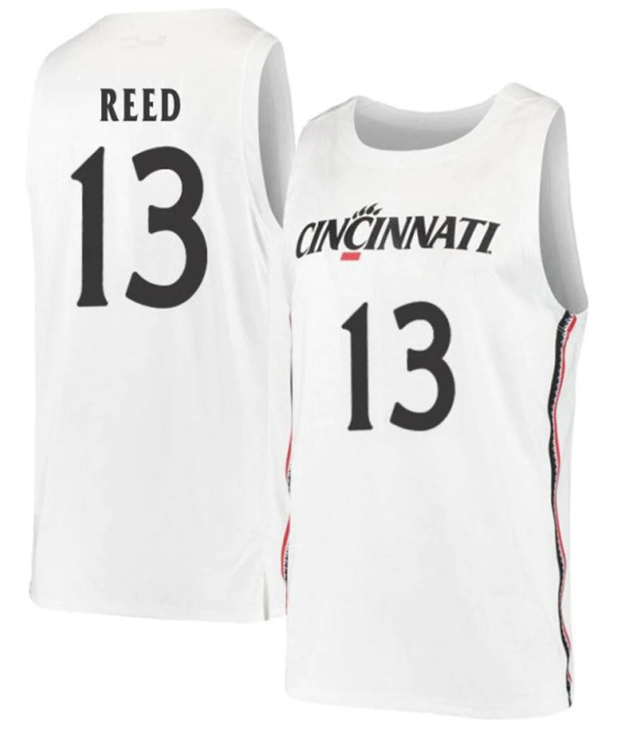 Josh Reed Jersey Cincinnati Bearcats College Basketball White #13