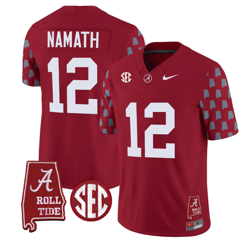 Joe Namath Jersey #12 Alabama Crimson Tide Vapor College Football Limited Stitched Crimson (Copy)