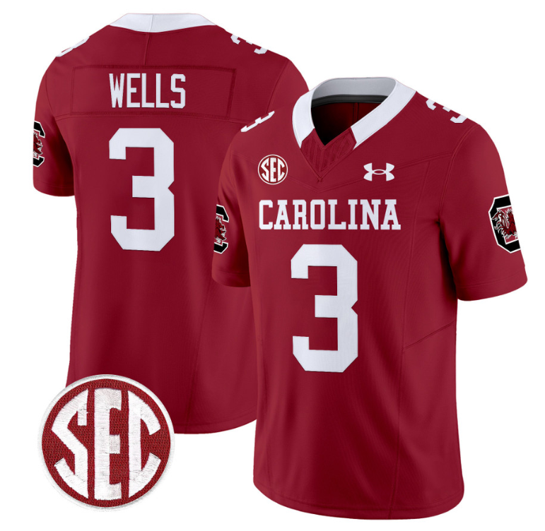 Juice Wells Jersey #3 South Carolina Gamecocks Football 1980 Throwback Vapor Limited Garnet