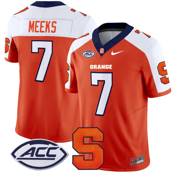 Jackson Meeks Jersey #7 Syracuse Orange Vapor Limited College Football Orange Alternate
