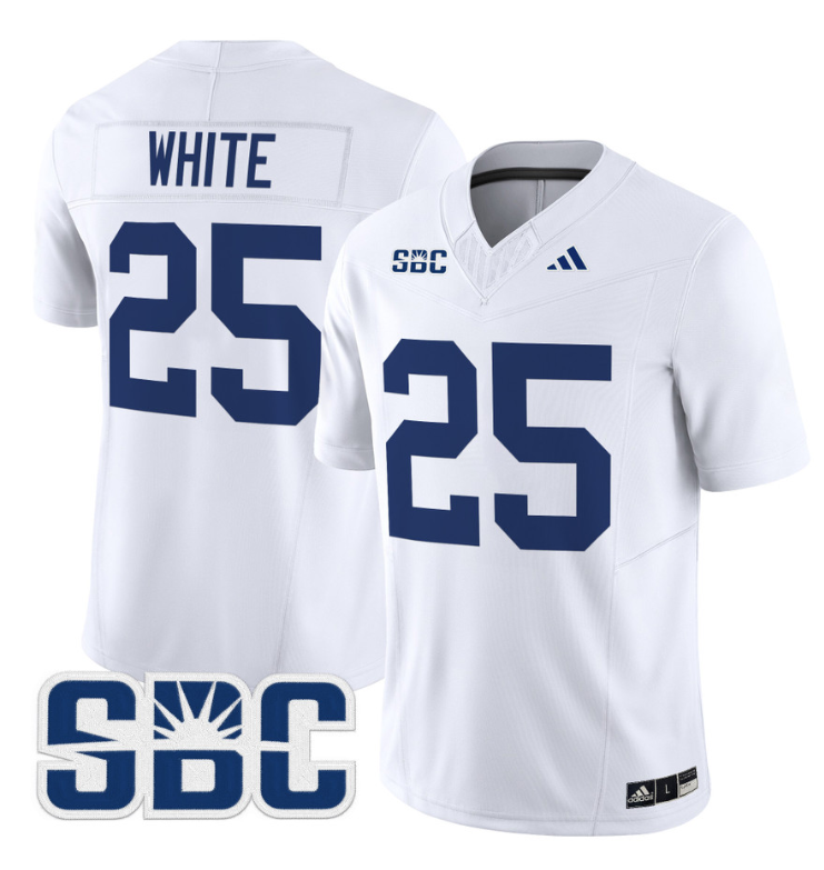 Jalen White Jersey #25 Georgia Southern Eagles 2024 Limited Stitched White