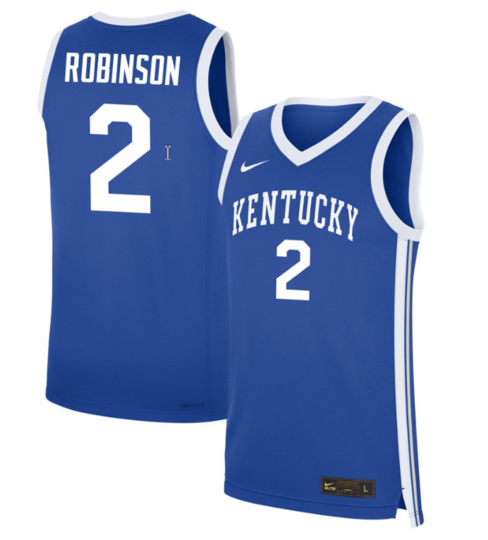 Jaxson Robinson Jersey #2 Kentucky Wildcats NIL Basketball Royal