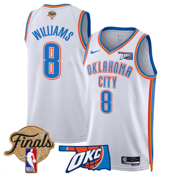 Jalen Williams Jersey # 8 Oklahoma City Thunder 2025 Finals Swingman Stitched Association