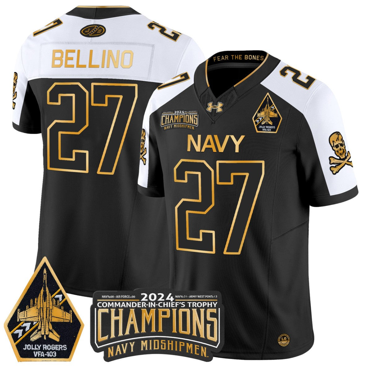 Joe Bellino Jersey #27 Navy Midshipmen Commander-in-chief's Trophy Alternate