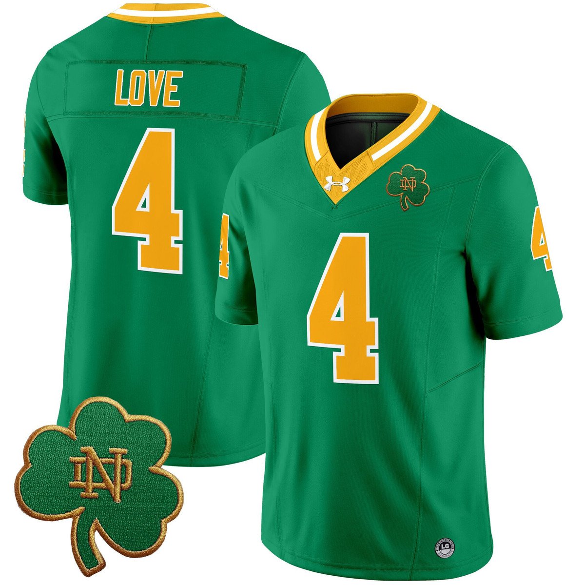 Jeremiyah Love Jersey #4 Notre Dame 2025 Vapor Limited V3 Stitched Throwback