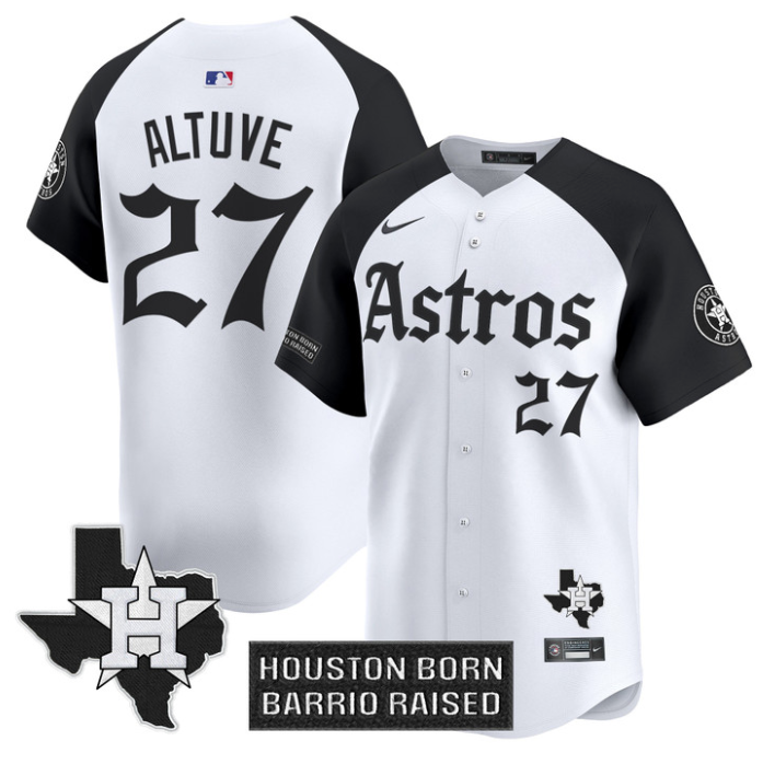 José Altuve Jersey #27 Houston Astros Gothic Edition Vapor Premier Limited Stitched Alternate