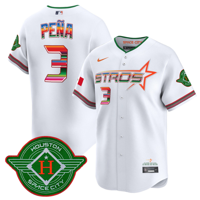 Jeremy Pena Jersey #3 Astros 2025 City Connect Mexico Vapor Premier Limited Stitched White