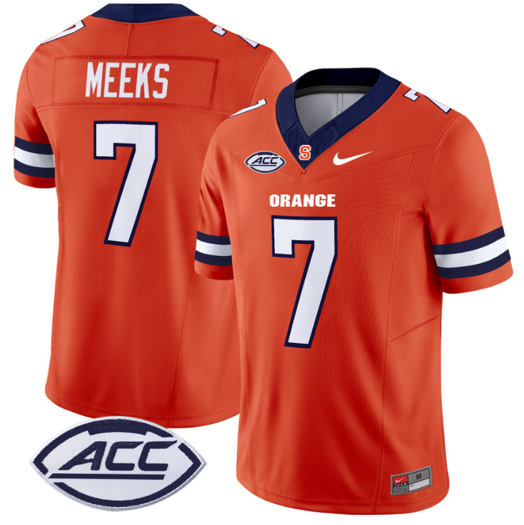 Jackson Meeks Jersey #7 Syracuse Orange Vapor Limited College Football Orange