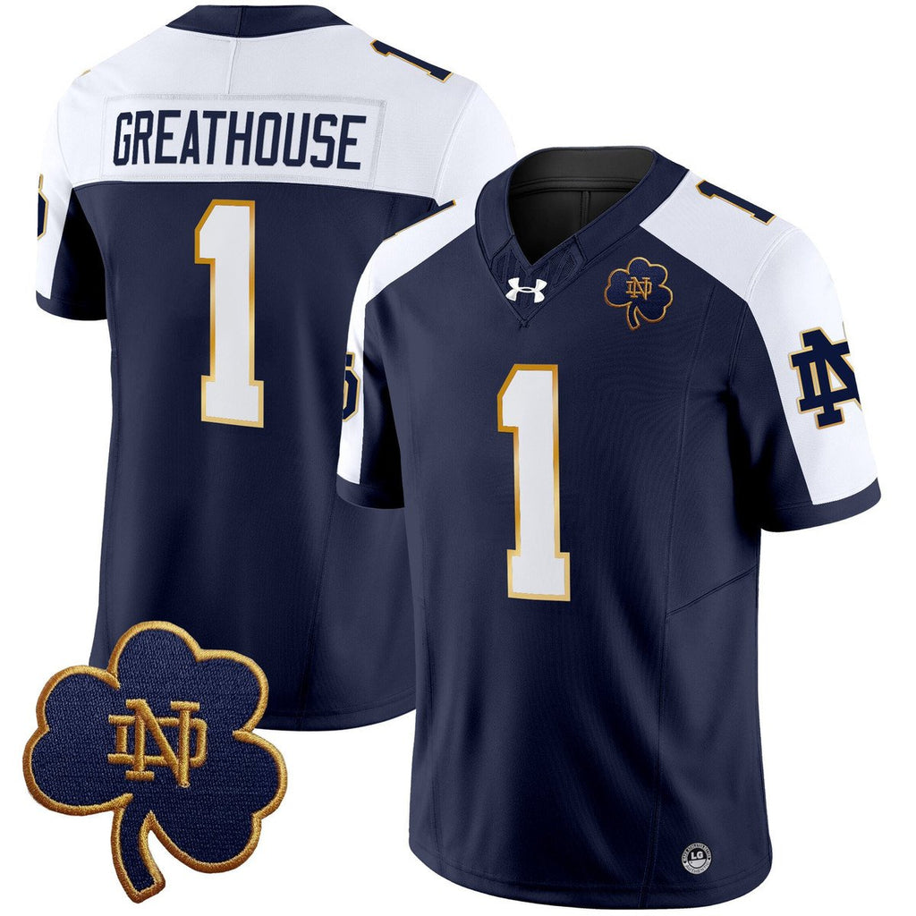 Jaden Greathouse Jersey #1 Notre Dame 2025 Vapor Limited V3 Stitched ALter