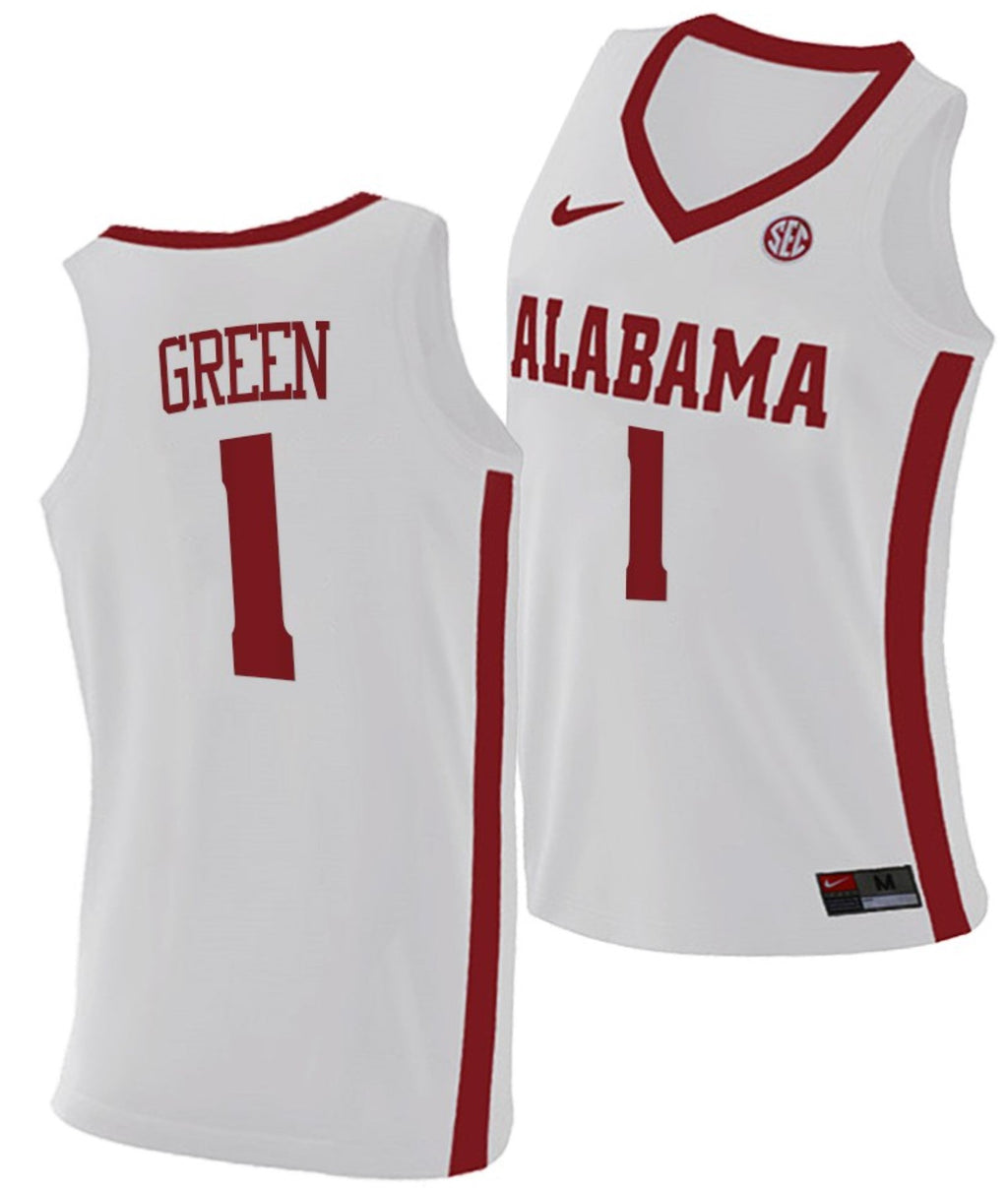 JaMychal Green Jersey Alabama Crimson Tide College Basketball Replica White #1