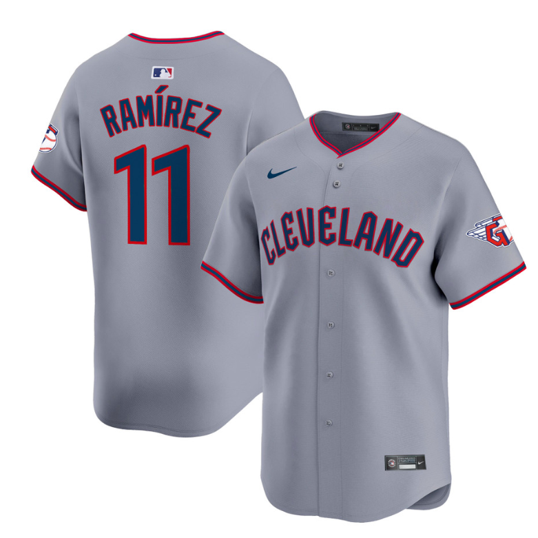 José Ramírez Jersey #11 Cleveland Guardians 2025 Vapor Premier Limited All Stitched Gray