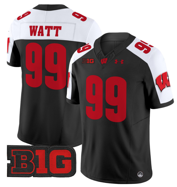 JJ Watt Jersey #99 Wisconsin Badgers Vapor Football Stitched Black Alternate