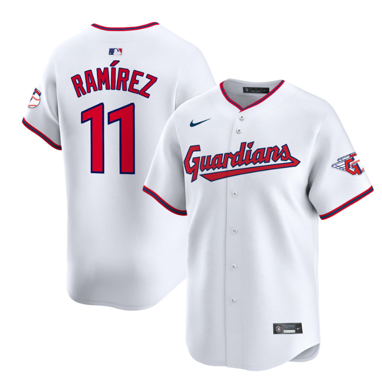 José Ramírez Jersey #11 Cleveland Guardians 2025 Vapor Premier Limited All Stitched White
