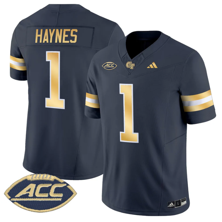 Jamal Haynes Jersey #1 Georgia Tech Yellow Jackets 2025 Stitched