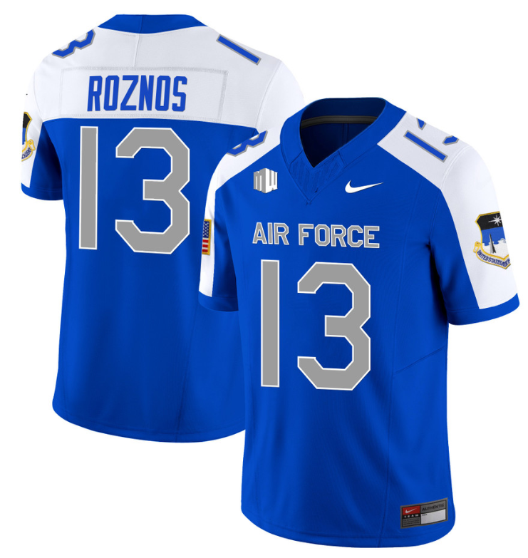 Jared Roznos Jersey #13 Air Force Falcons Football Stitched Royal Alternate