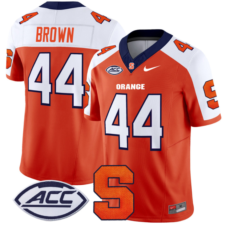 Jim Brown Jersey #44 Syracuse Orange Vapor Limited College Football Orange Alternate