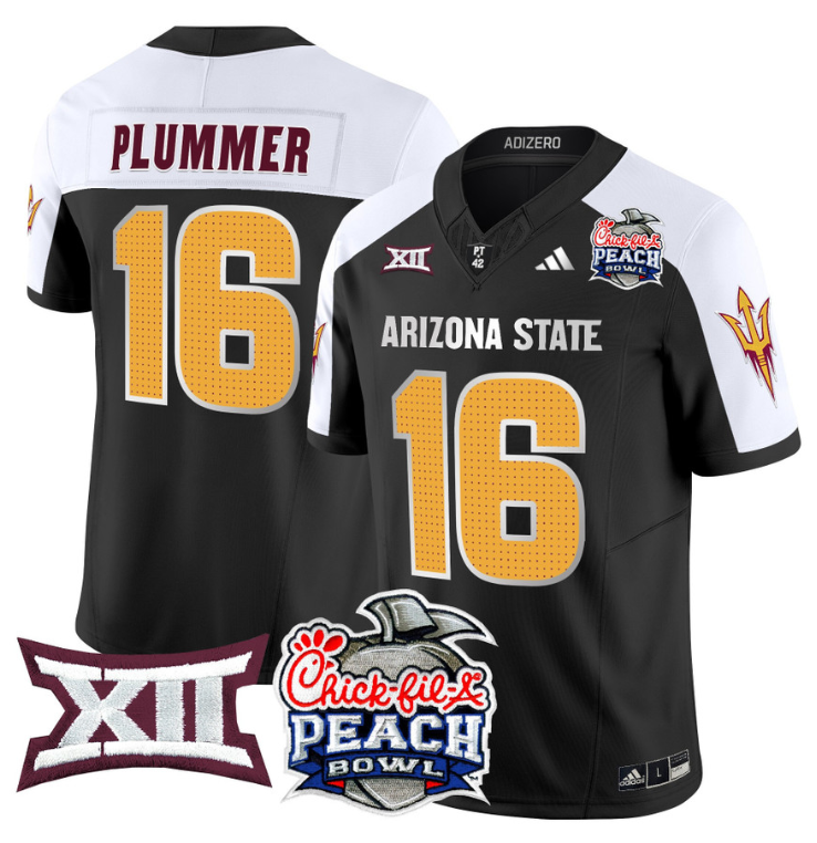 Jake Plummer Jersey #16 Arizona State Sun Devils 2025 Peach Bowl Black Alternate