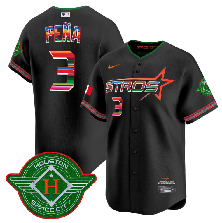 Jeremy Pena Jersey #3 Astros 2025 City Connect Mexico Vapor Premier Limited Stitched Black