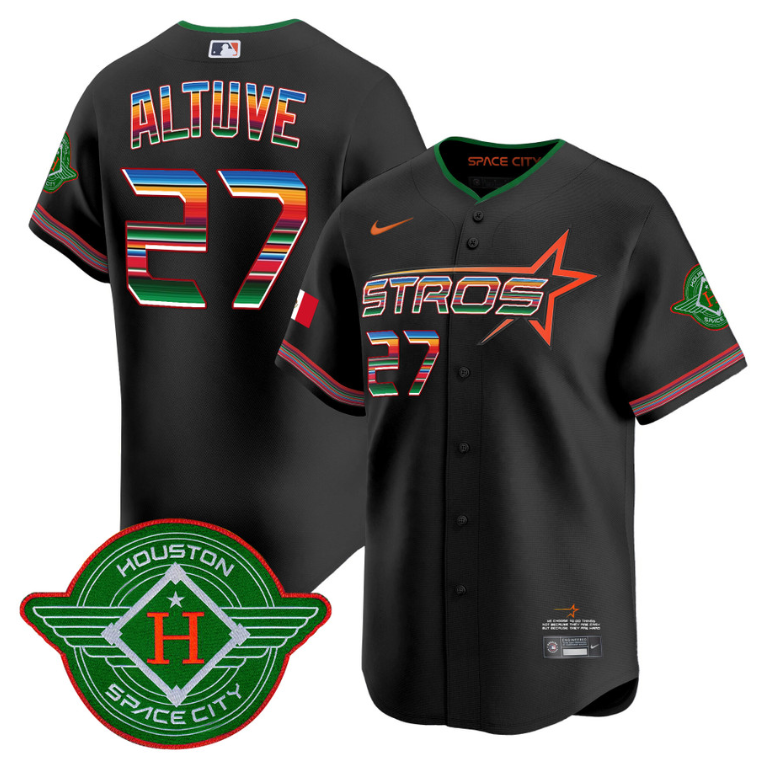 José Altuve Jersey #27 Astros 2025 City Connect Mexico Vapor Premier Limited Stitched Black