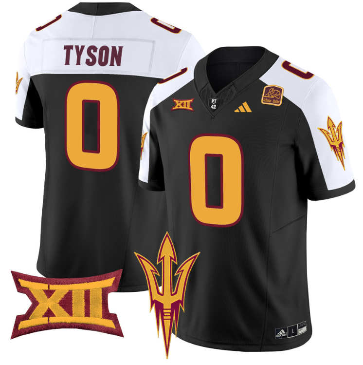Jordyn Tyson Jersey #0 Arizona State Sun Devils Vapor Limited College Football Black Alternate