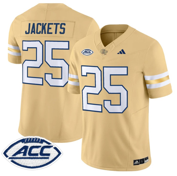 Jackets Jersey #25 Georgia Tech Yellow Jackets 2025 Limited Stitched