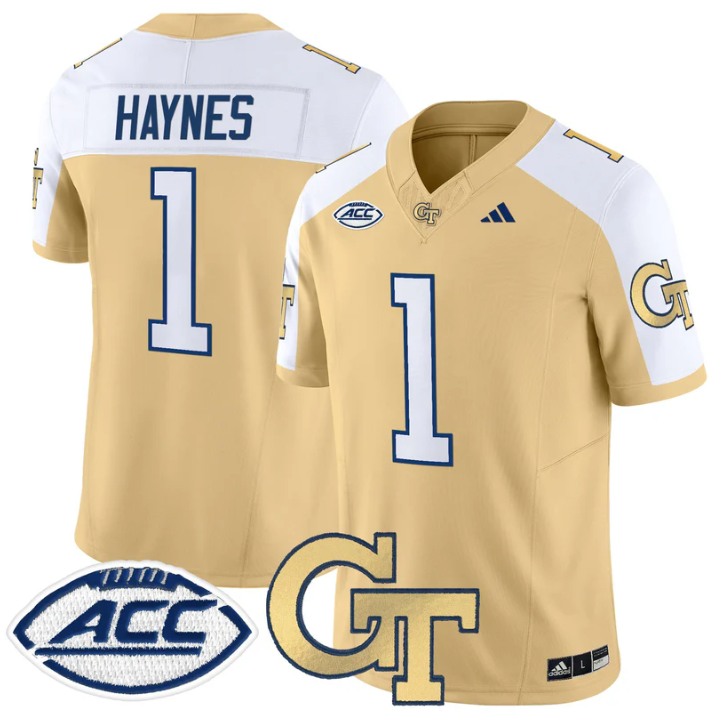 Jamal Haynes Jersey #1 Georgia Tech Yellow Jackets 2025 Stitched