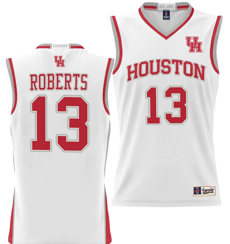 LJ Cryer Jersey #4 Houston Cougars NIL College Basketball Lightweight White